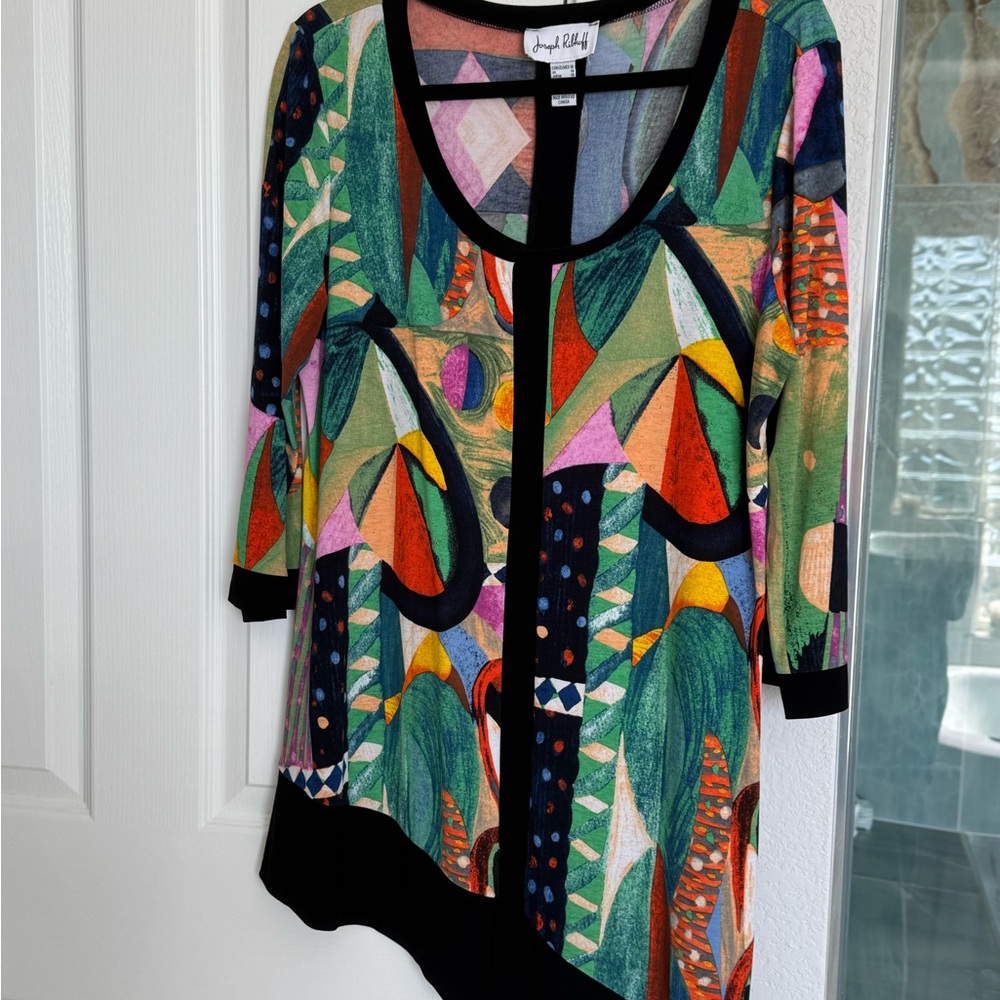 Joseph Ribkoff Multicolor Abstract Blouse